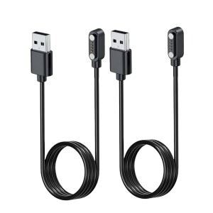 NUKAJU 2팩 MOBVOI TICNOTE AI 음성 녹음기용 마그네틱 USB 케이블 블랙 충전 60CM 충전기 96피트
