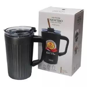 ( )핫콤 스테인리스 뉴트로 휴대용 진공컵 메탈그레이 400ml_25266580
