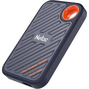 Netac 512GB 익스트림 휴대용 SSD 외장 솔리드 스테이트 드라이브 최대 2000MB/s 읽기 1700MB/s 쓰기 속도, USB 3.2 Gen.2 비즈니스 여행 필수품으로