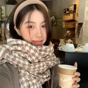 남녀공용 체크패턴 머플러 클래식 목도리 모던 밍크목도리 밍크워머 밍크넥워머