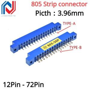 805 스트립 커넥터 PCB 마운트 카드 에지 소켓 3.96mm 피치 12 16 20 24 30 36 44 56P 72 핀 2 개 P 44P