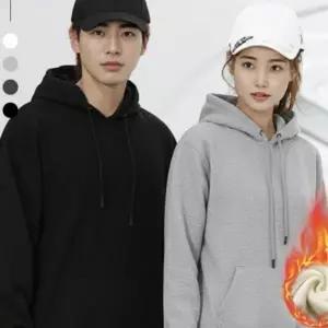 [하프클럽/]커플 후드티 기모 레이어드 긴팔티 겨울 단체복