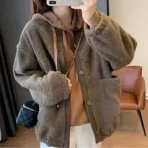 [하프클럽/]양털 데일리 점퍼 여성 겨울 뽀글이 아우터