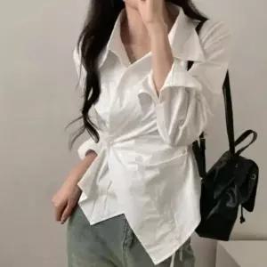 [하프클럽/]여성 블라우스 오피스룩 출근 셔츠 랩스타일