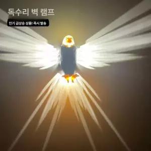 독수리 조명 램프 무드등 벽 인테리어 건전지 장식 등