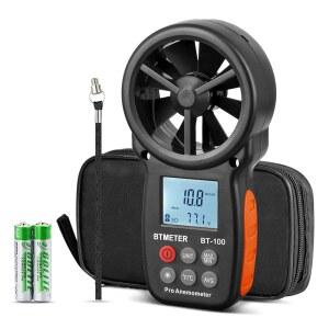 BTMETER BT-100 휴대용 풍속계, 디지털 풍속 CFM 미터 게이지 공기 유속계, HVAC 촬영용 드론, 냉각, 14 -113 풍속계