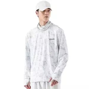 남성용 낚시 후드 티셔츠 여름 얇은 얼음실크 긴소매 풀오버 스 빠른 건조