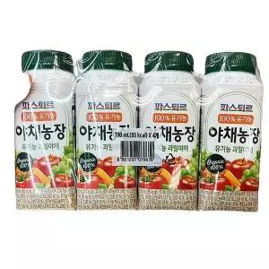파스퇴르 유기농 야채주스 190ml x 4입 X 1개 b81286