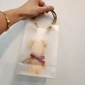 [하프클럽/]베이지 곰 손수건 타올답례품 포장 세트 선물