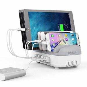 휴대폰 멀티 충전기 업소용 1 화이트 냉각팬 C타입 태블릿 USB 소켓 10포트 120W 고속충전