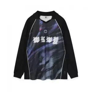 매장정품 와키윌리 WACKYWILLY WACKY WILLY 블록코어 싸커 져지 티셔츠 블랙 WA2501LT16BK 1654823