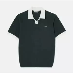 라코스테 남성 배색 카라 반팔 스웨터 폴로 셔츠 PH843E56GO 541393