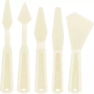 미국 아트 서플라이 아크릴 페인팅용 5피스 플라스틱 팔레트 나이프 세트 - 오일용 페인트 주걱 도구
