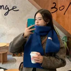 [하프클럽/]울 니트 목도리 겨울 커플목도리 여성목도리