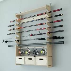 [아웃도어스/셀러허브_레저캠핑]로드거치대 낚시대거치대 (서랍형)낚시대 진열장