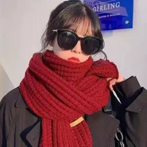 [하프클럽/]롱 머플러 여성 목도리 니트 울 커플 겨울