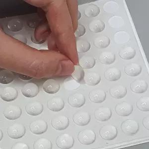 실리콘 발받침 범폰 스티커 반원 11x5mm 범폰 고무받침 고무발 범폰스티커