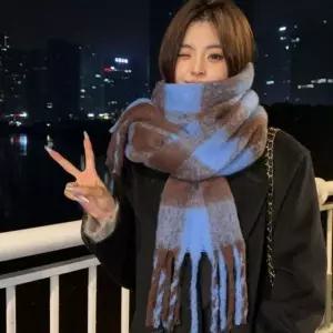 [하프클럽/]겨울 머플러 여성 밍크 두꺼운 숏 목도리