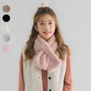 [하프클럽/]털 머플러 여성 짧은 털 숏 겨울 넥워머