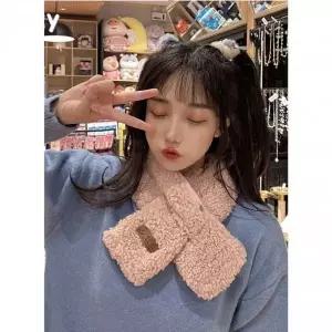 [하프클럽/]겨울 뽀글이 목도리 퍼 숏 머플러 스카프