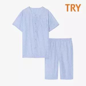 TRY 남성 레이온 냉감 반팔 잠옷세트 파자마 실내복 (16535870A)