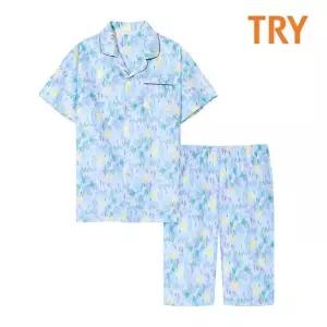 TRY 남성 45수 레이온 냉감 반팔잠옷 커플 파자마세트 (16535872A)