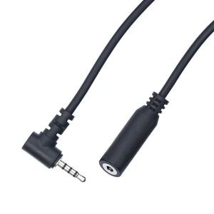 4극 2.5mm 잭 남성-여성 각진 연장 오디오 케이블 0.2m 1m 2m 3m 5m