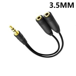 1pc 헤드폰 분배기 3.5mm 연장 케이블 오디오 스테레오 Y 하이파이 사운드 남성 2 포트 여성