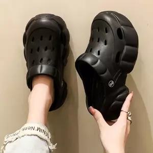 키높이 쿠션 샌들 물놀이 통굽 슬라이드 에어홀 청키 통굽 슬라이드 슬리퍼