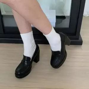 펌프스힐 로퍼 디자인 펌프스 하이힐 원피스 치마 구두 9cm통굽