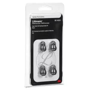 3MTM Littmann 청진기 예비 부품 키트 스냅 트 소프트 씰링 이어팁 블랙 라지 앤 스몰 40001