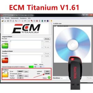 2024 HOT ECM TITANIUM 1.61  26000 + 드라이버 18259+ ecu 도구용 링크 보내기 자동차 소프트웨어 windows