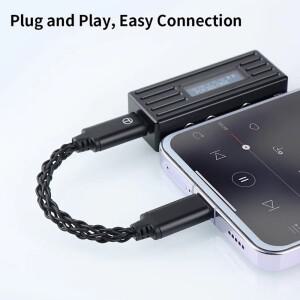 TRN TO Type C DAC 앰프 업그레이드 케이블 Hifi 어댑터 이어폰 TE PRO 폰용 8 가닥 실버 도금 와이어