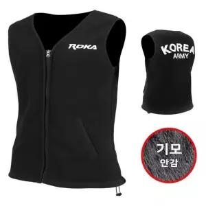[군헌터] 로카 ROKA 보아털 자수 기모 후리스 조끼 (11908404A)