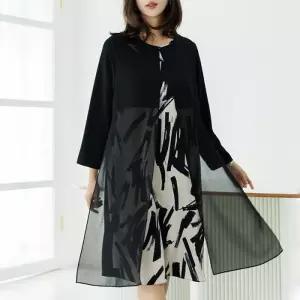 [데드라](100size)파우스쉬폰롱원피스 OPC1023