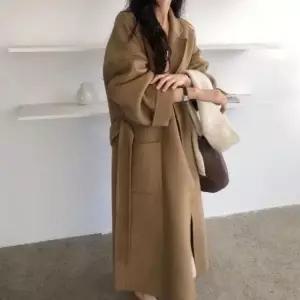 아우터 여성 2컬러 클래식 모던룩 겨울 여유핏 모직 롱코트