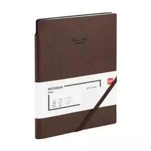 DELI OU87DU77 EN130L 소프트 커버 양장 다이어리 A5 브라운
