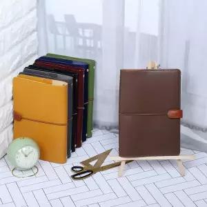꼼꼬미 MS78OZ42 초콜릿 6공 다이어리 가죽 다꾸 시스템 DIARY
