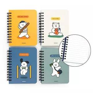 꼬망 UQ59EL58 합지수첩 4종 X2개 유선 노트 캐릭터수첩 팬시