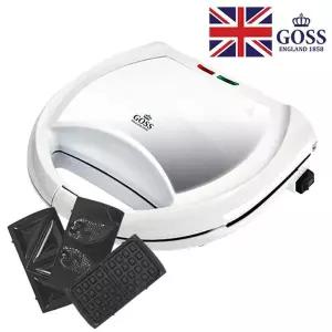 [NS홈쇼핑][고스] 와플메이커 GS-WM550W 화이트 3in1 와플팬 간식 와플 메이커 홈베이킹 간..[31430114]