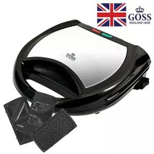 [NS홈쇼핑][고스] 와플메이커 GS-WM560B 블랙 3in1 와플팬 간식 와플 메이커 와플팬 홈베이..[31430115]