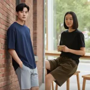 5부 남성 트레이닝 반바지 헬스 러닝 운동복 여름