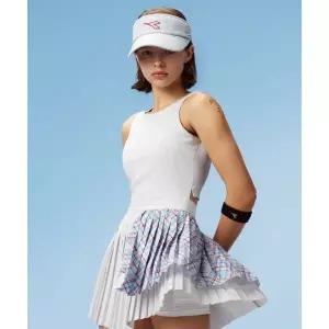 Diadora 크로스코트 체크 배색 퍼포먼스 원피스 GREY 1002729