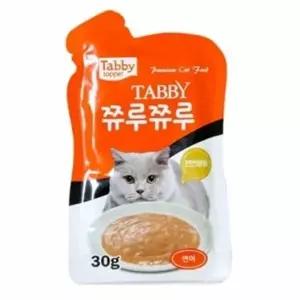 ( )쮸루 연어 30g 12개 고양이 간식 츄르 츄잉 파우치