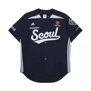 두산 베어스 x 아디다스 2025 어센틱 서울 유니폼 네이비 논 마킹 버전