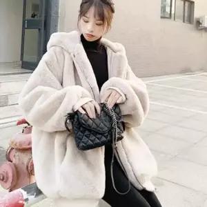 퍼롱코트 풍성한 코트 부드러운 퍼 아우터 겨울 보온