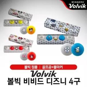[볼빅] 비비드 디즈니 롱 4구 세트 골프공 4구+볼마커[35170383]