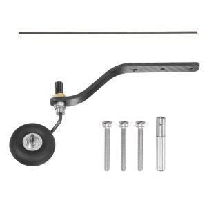 MECCANIXITY 50CC RC 비행기 바퀴 1.5인치 타이어 OD 1세트, 막대 스펀지 PU 언더캐리지 실버 테일 항공기 RC(탄소 모델 키트(DIY 섬유 포함), 블랙, 폼 평면용), 교체