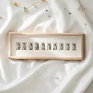 오크색 증명사진 성장 액자 10칸