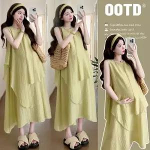 원피스 롱 여친 여름 임부 아이템 빅사이즈 트렌디 HT2